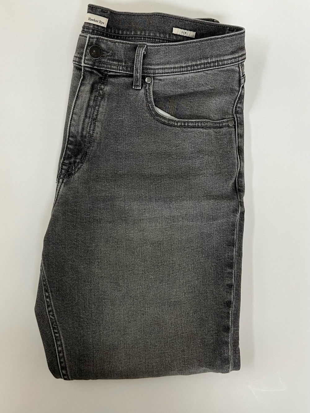 Men's Straight Jeans in Charcoal Gray by Hawker Rye